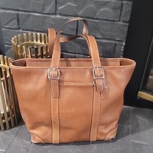 Coach Vintage Brown Leather Tote Bag